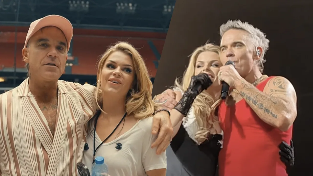Video: Robbie Williams zeer lovend over Davina Michelle: 'Jij maakt er echt iets van!'