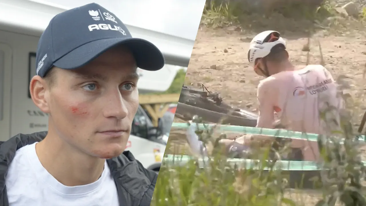 Drama voor Mathieu van der Poel op WK mountainbike na val: 'Ik ben vooral boos op mezelf'