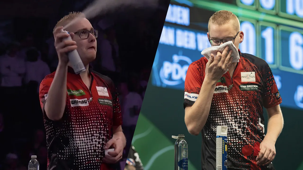 Video: Nederlandse darter op vingers getikt om wespenspray: 'Het was puur een geintje'