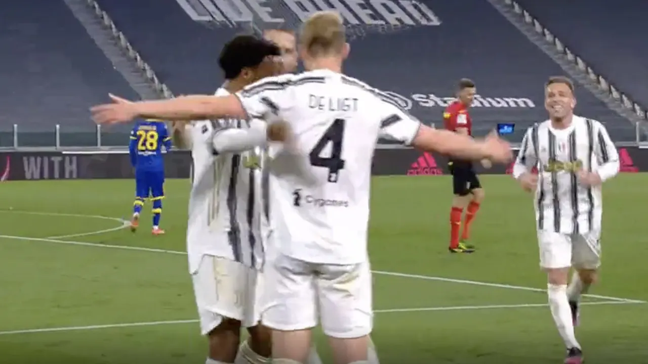 VIDEOGOAL: De Ligt belangrijk voor Juve met assist en prachtige goal
