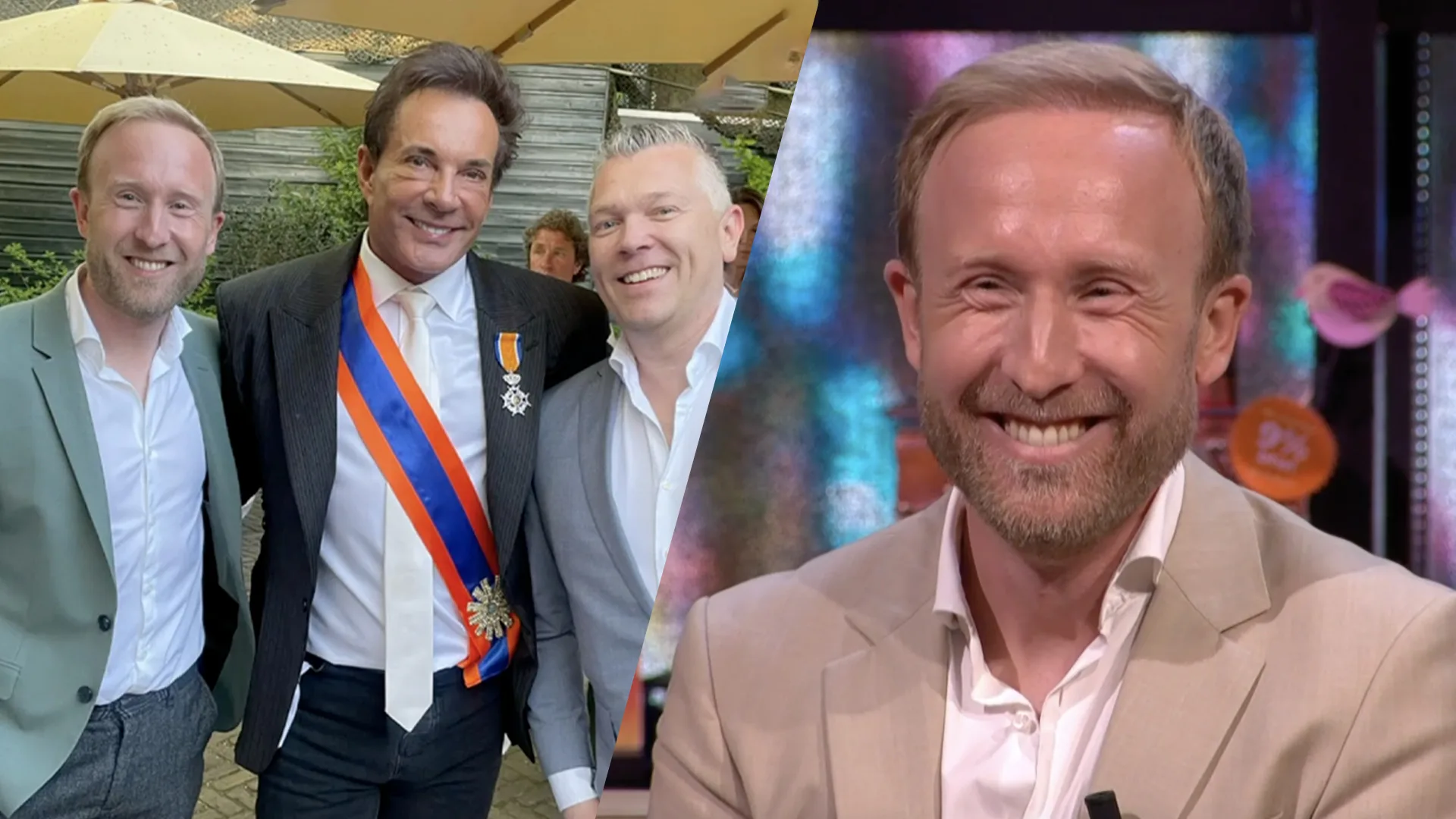 Raymond Mens na verjaardag Gerard Joling: 'Kan ik op de stoel van Merel zitten? Die is wat zachter!'