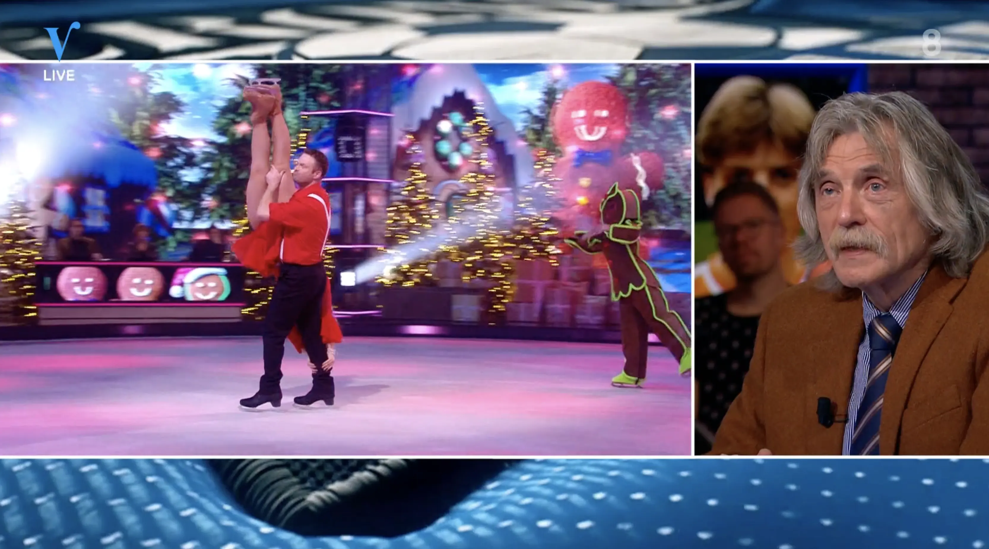 Johan ziet Celine schitteren op het ijs