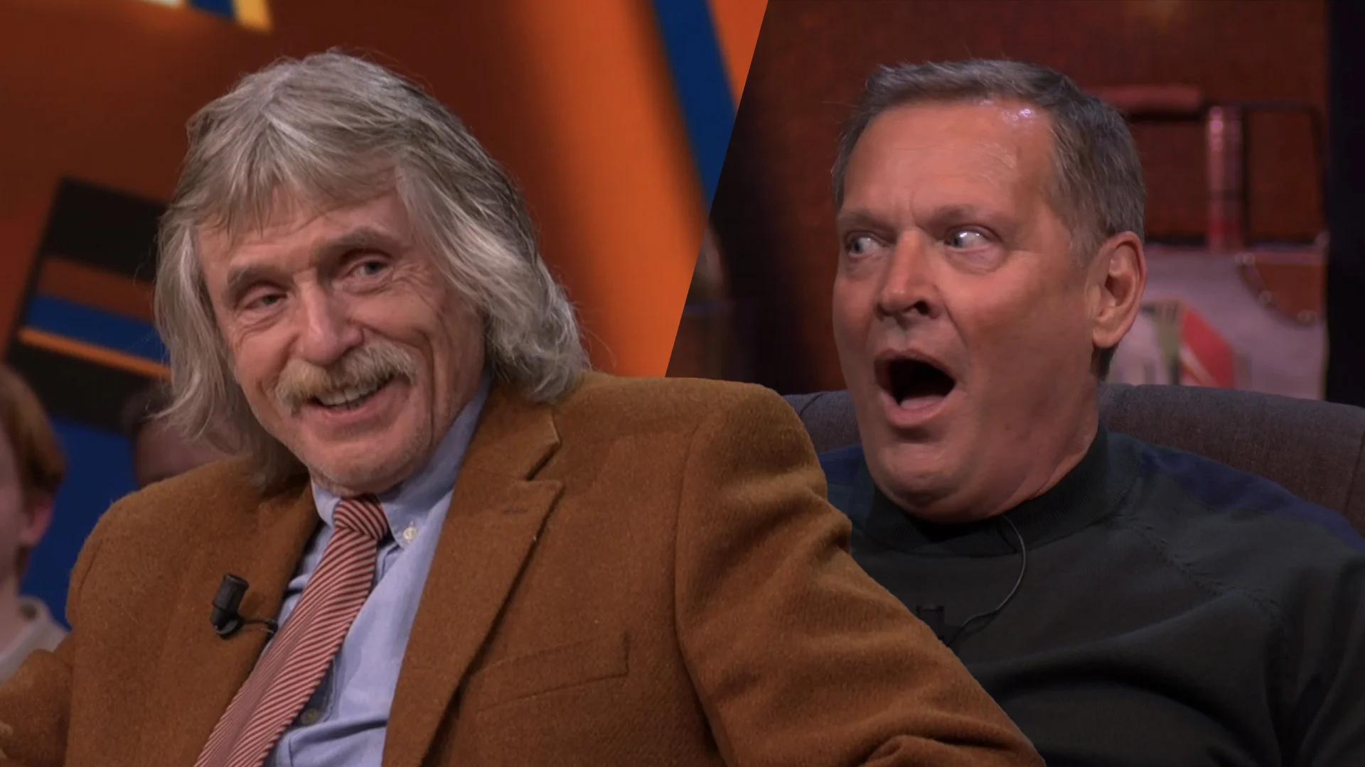Johan ziet Albert Verlinde plaatsnemen op massagestoel: 'Pas op, je kunt een zaadlozing krijgen!'
