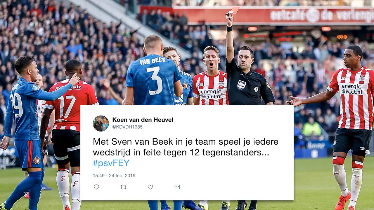 Sven van Beek pakt rood; Twitter ontploft