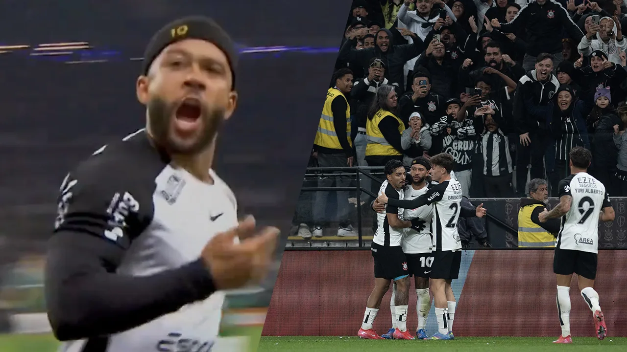 Videogoal: Memphis Depay laat stadion ontploffen met winnende goal voor Corinthians