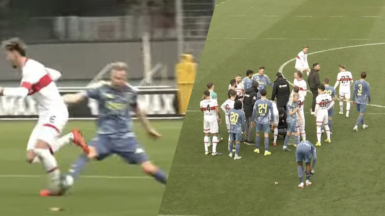 Davy Klaassen krijgt rood voor harde overtreding, maar mag doorspelen