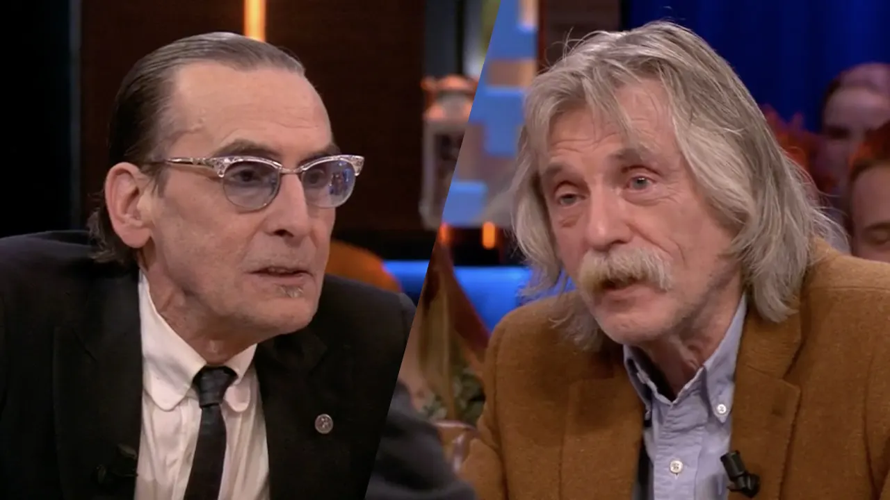 Johan spreekt Jules Deelder aan op wangedrag bij Jinek