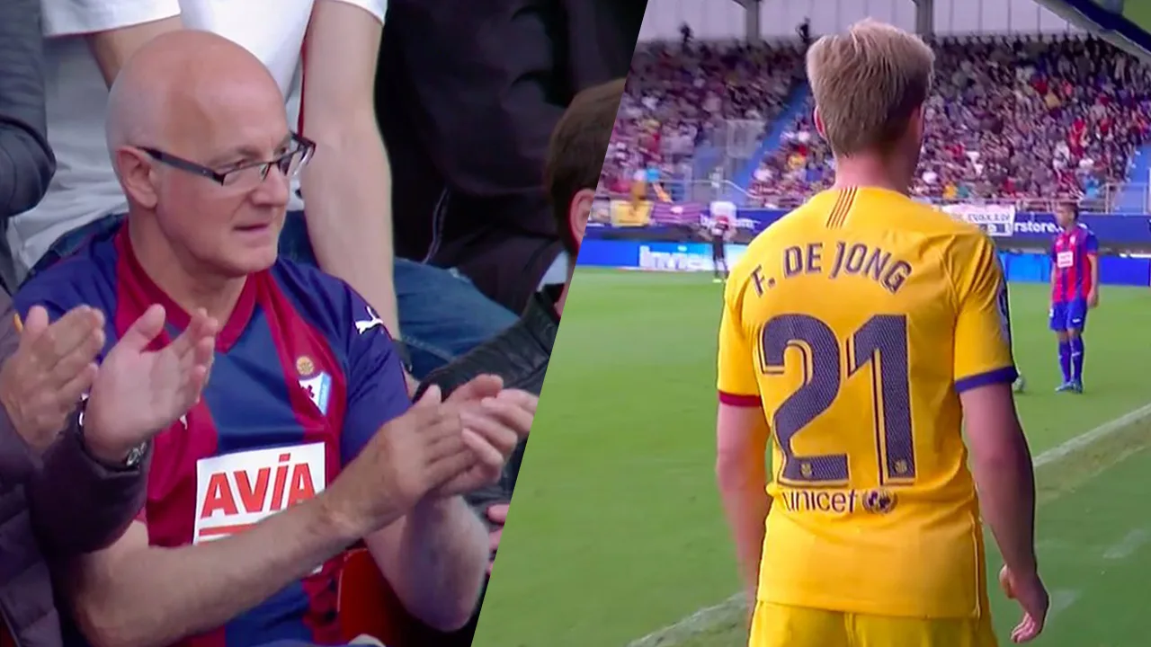 Indrukwekkend: applaus van Eibar-fans voor Frenkie de Jong na wissel