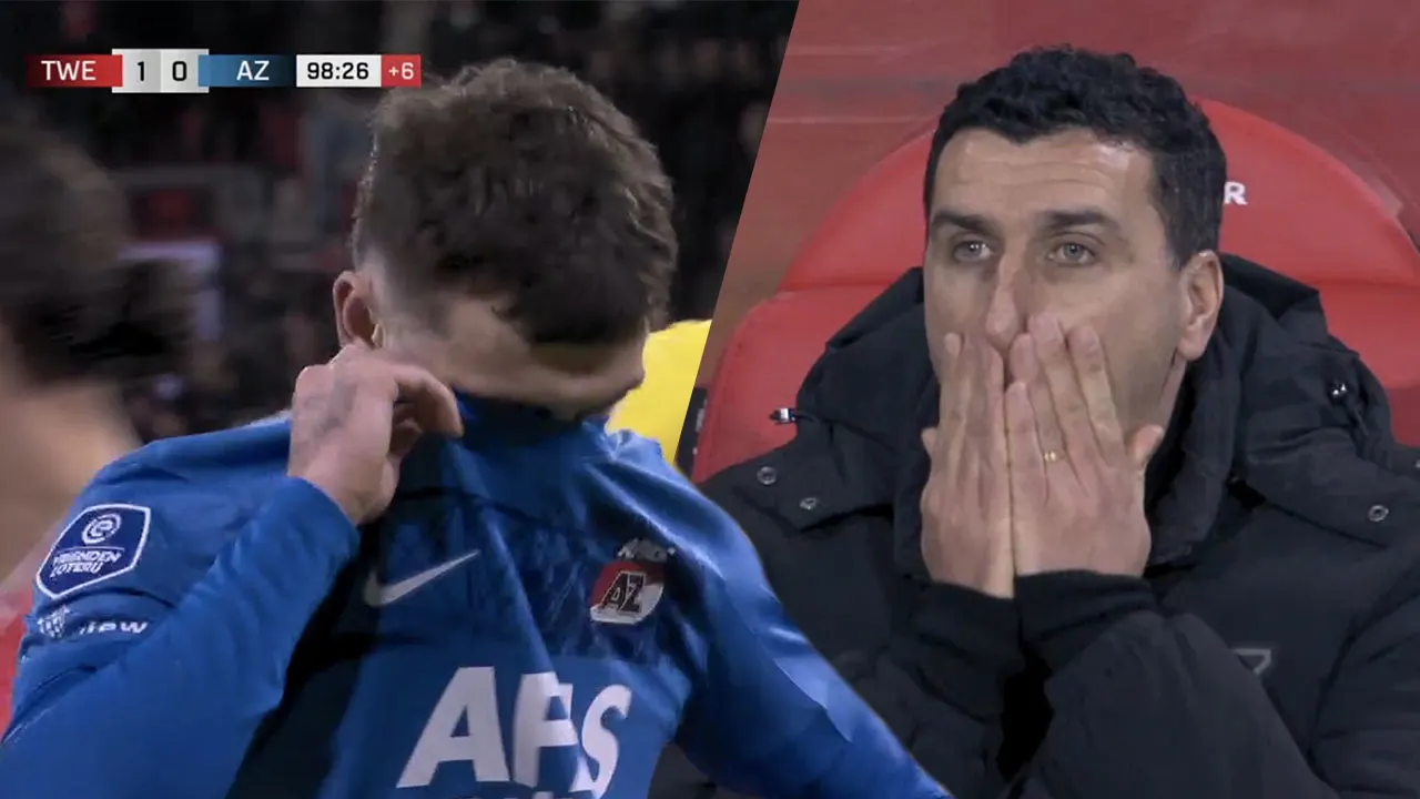 Video: Ongeloof bij AZ: Parrott schiet in slotfase 'Panenka' over en laat Twente winnen