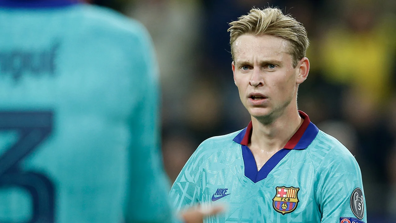 De Jong op de bank bij FC Barcelona