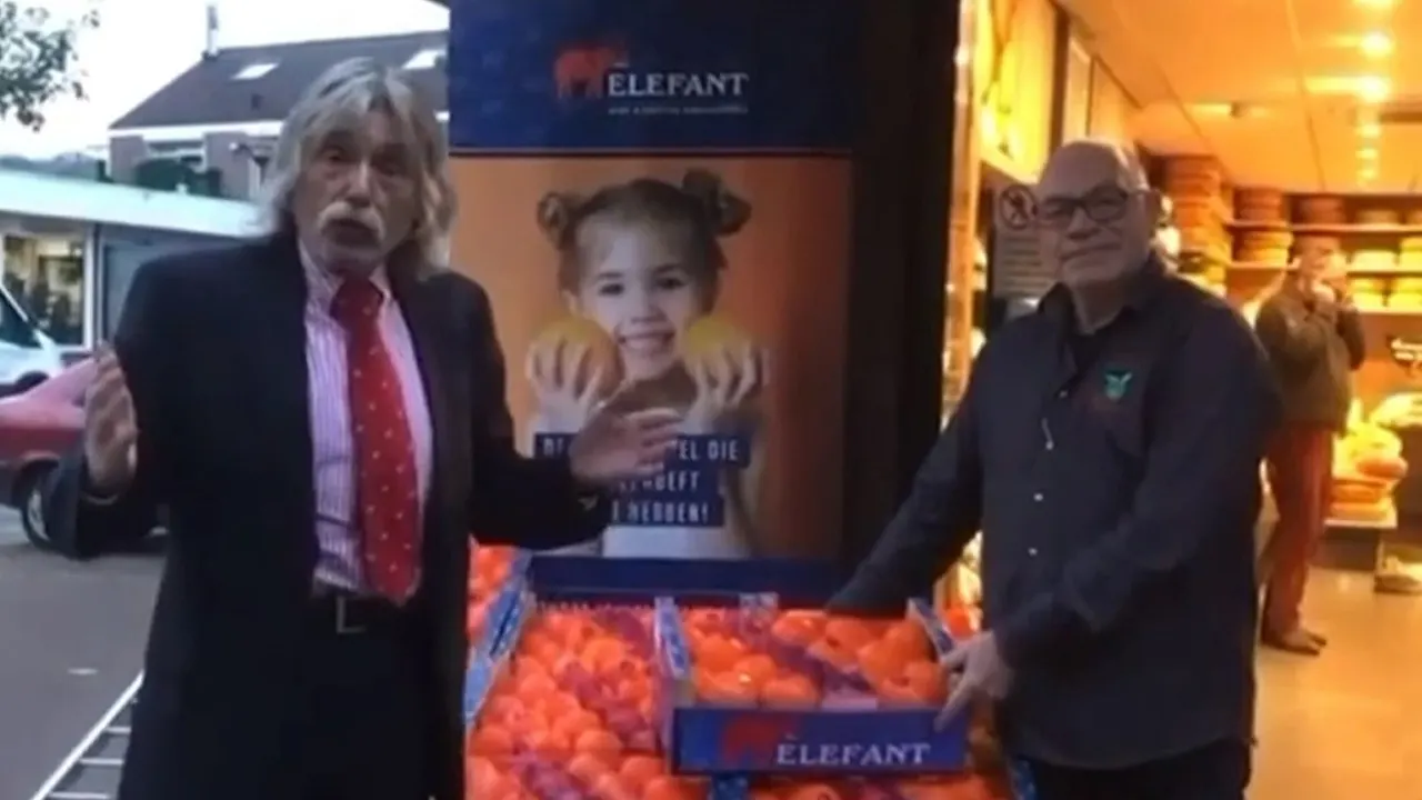 Johan schittert in reclamespotje van groenteboer: 'Voor tien ruggen zwart'