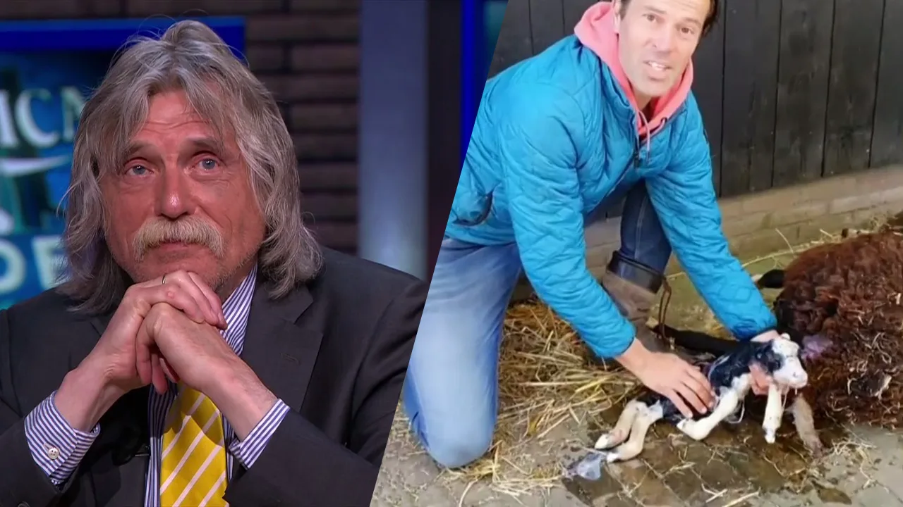 Bas Nijhuis brengt lammetje ter aarde en noemt hem Johan 