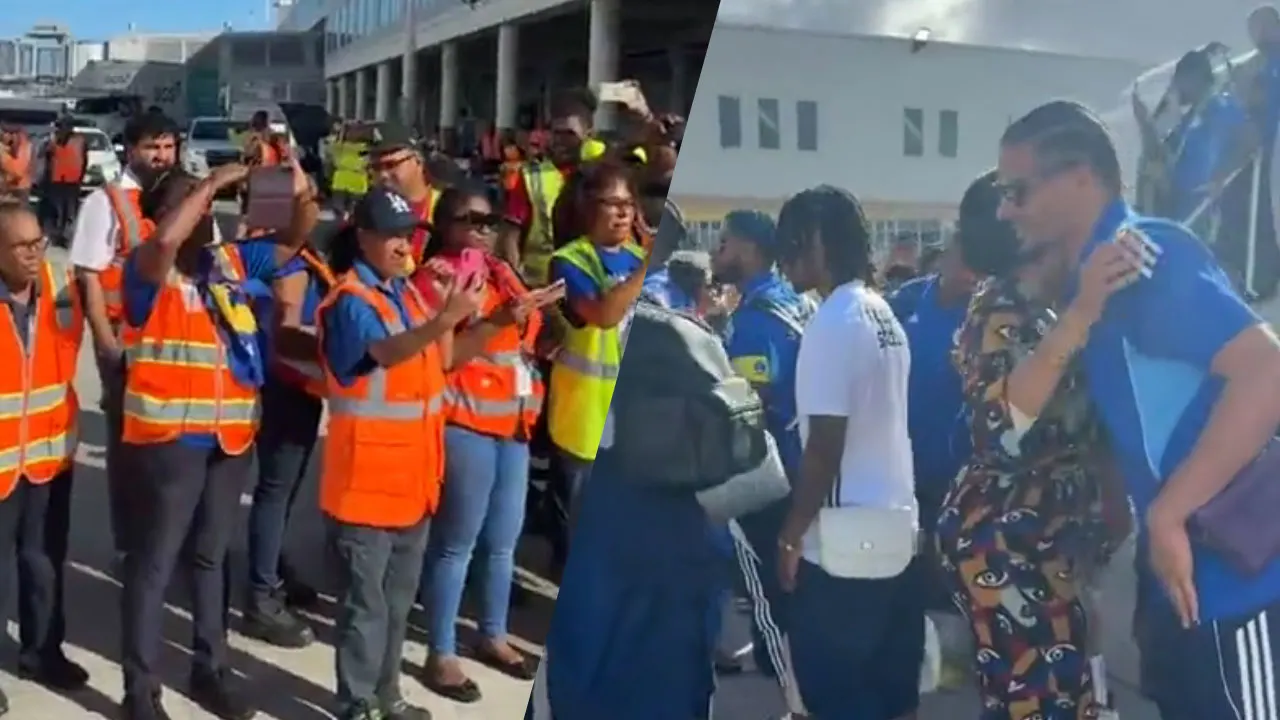 Video: voetballers krijgen warm welkom bij aankomst op Curaçao