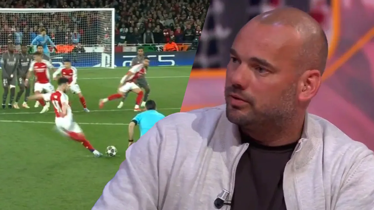 Sneijder blijft na ophef bij standpunt over vrije trap Rice: 'Die hoek moet altijd voor de keeper zijn'