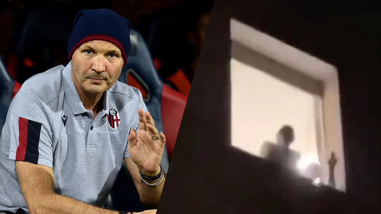 KIPPENVEL: Spelers Bologna vieren overwinning met zieke trainer