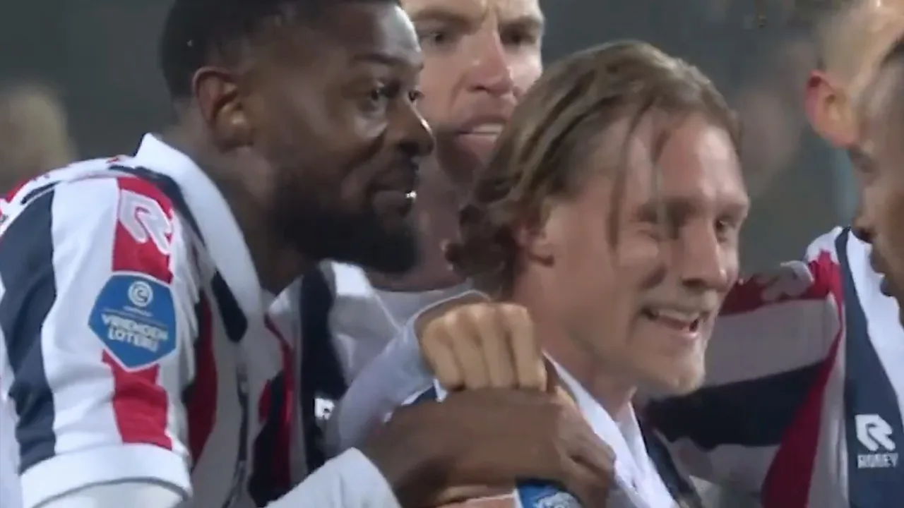 Videogoal: Willem II komt op gelijke hoogte met Feyenoord door heerlijke knal van Bosch