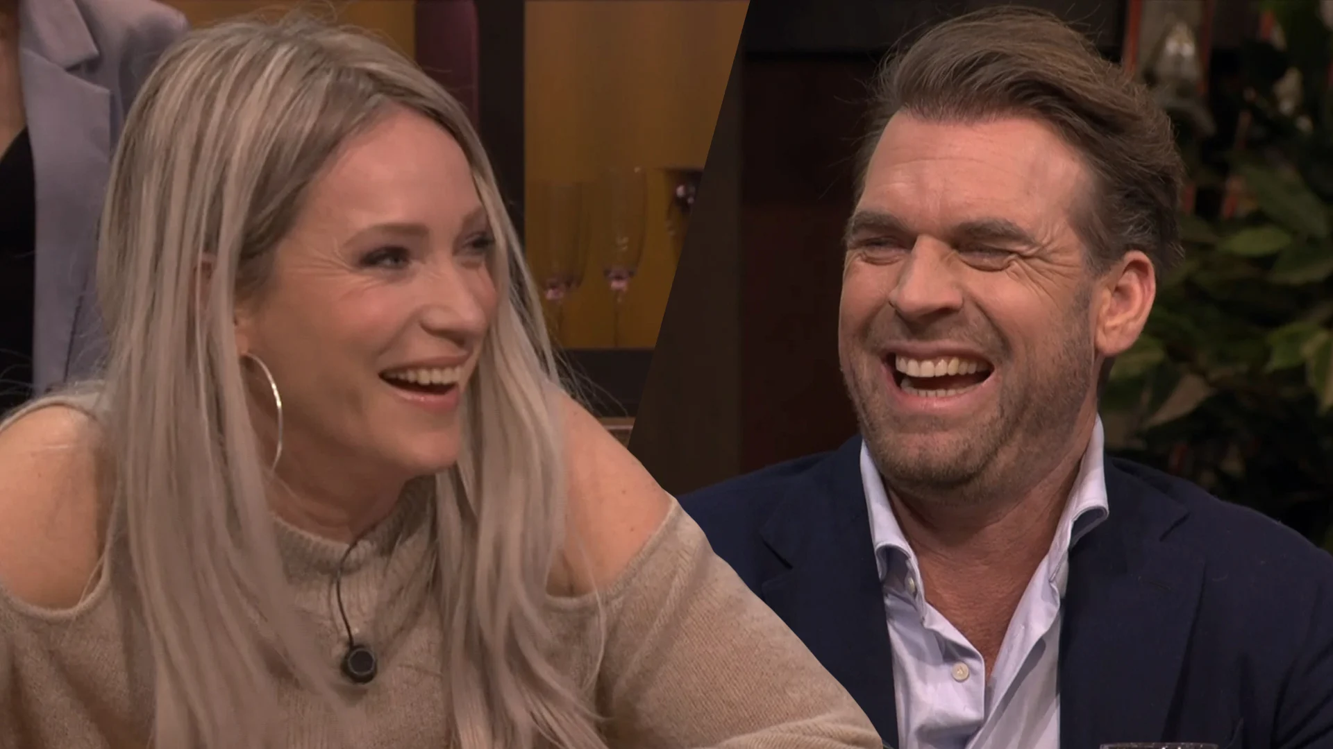 Jack van Gelder en Rutger Castricum dollen met Hélène: ‘Oh, dit vinden ze leuk hoor!’