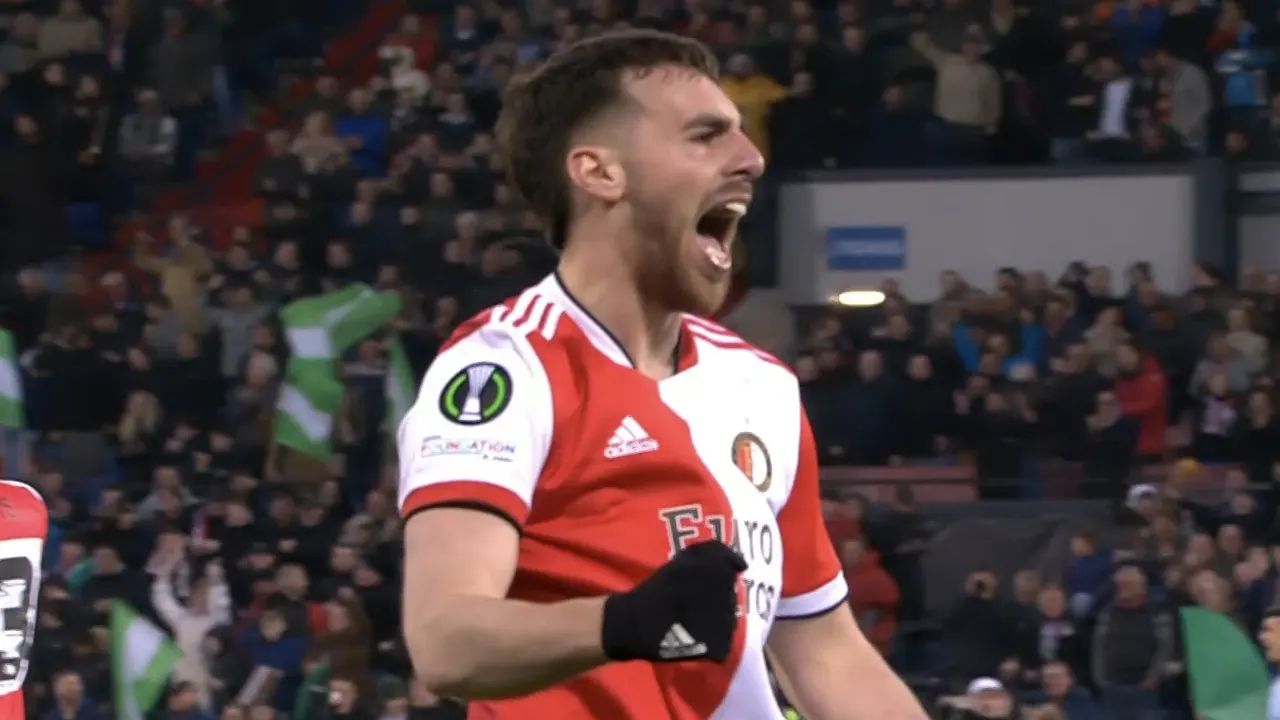 VIDEOGOAL: Feyenoord - Slavia Praag 3-2 (Kökcü)