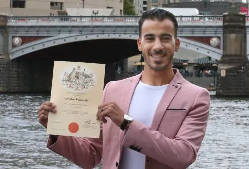 Gevluchte voetballer is nu een 'Aussie'