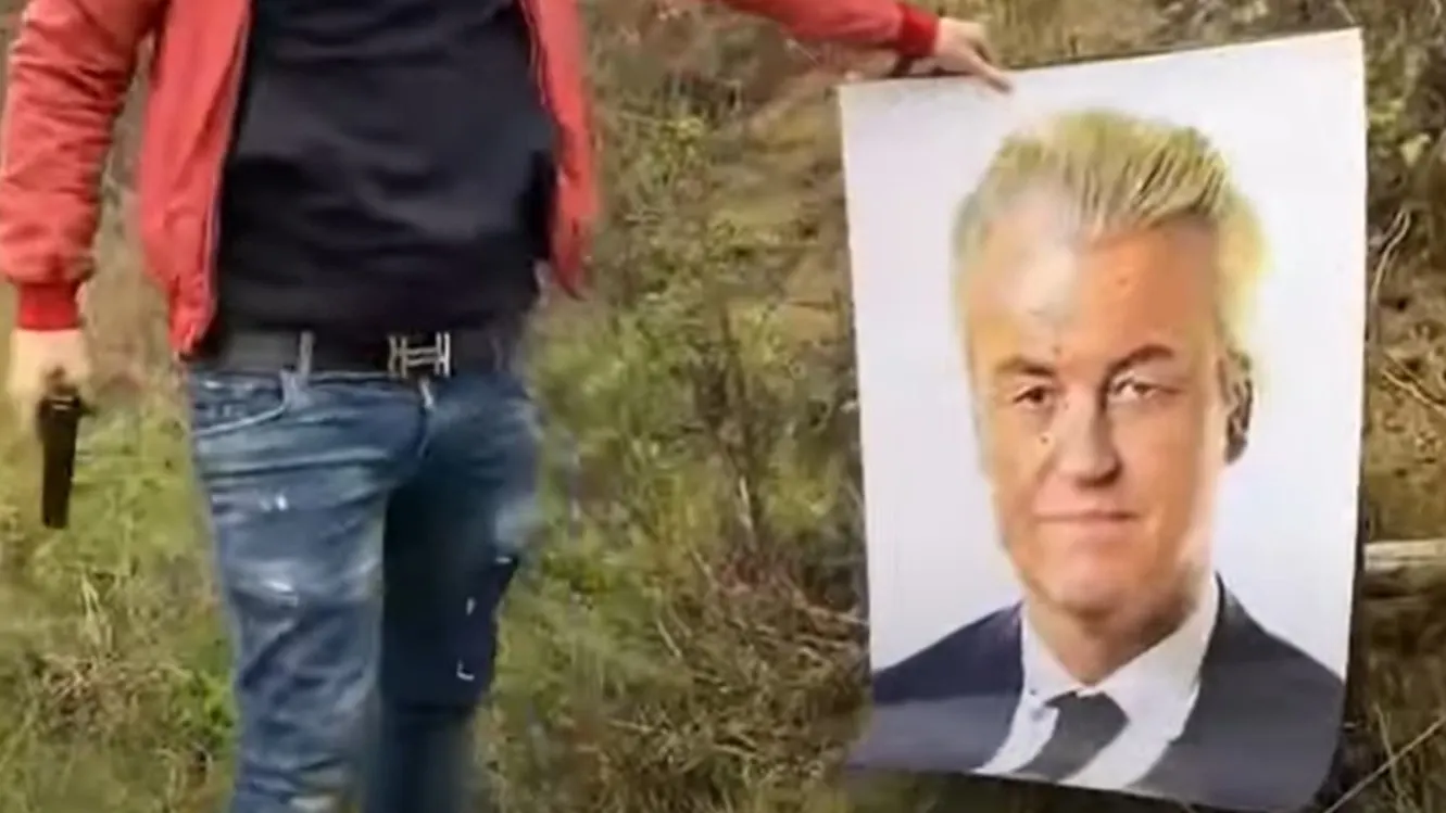 Man beschiet foto van Wilders: 'Vrijheid van meningsuiting'