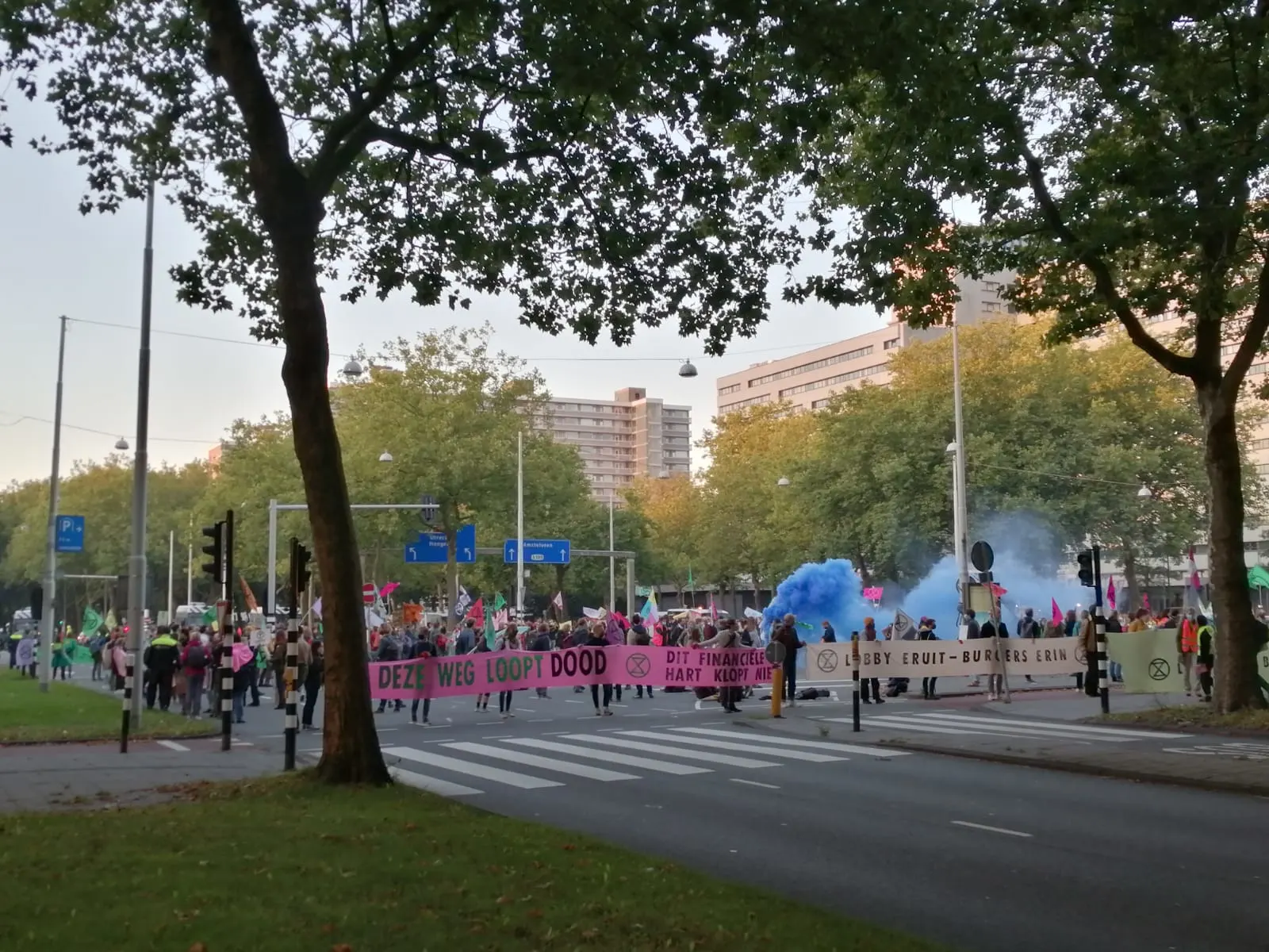 Blokkade Extinction Rebellion in Amsterdam voorbij
