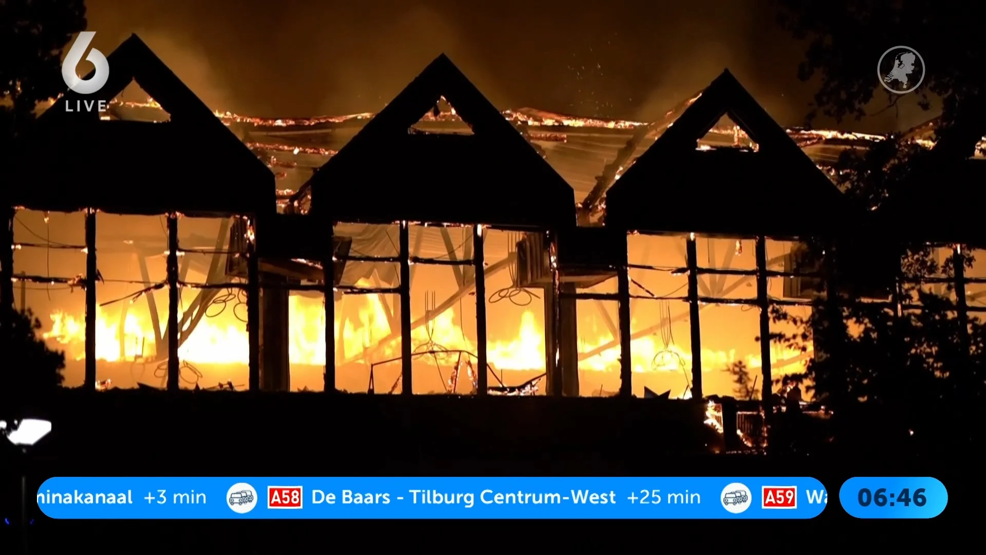 Grote brand op bedrijventerrein in Middenbeemster