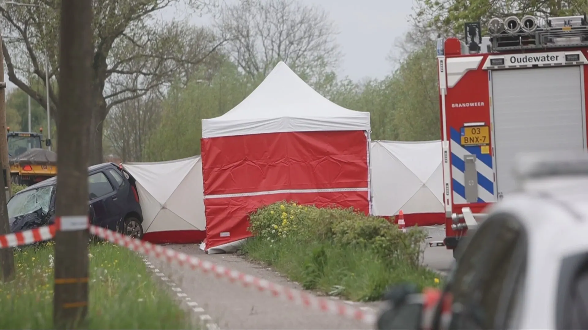 Motorrijder overlijdt bij heftig ongeluk op N228 bij Oudewater
