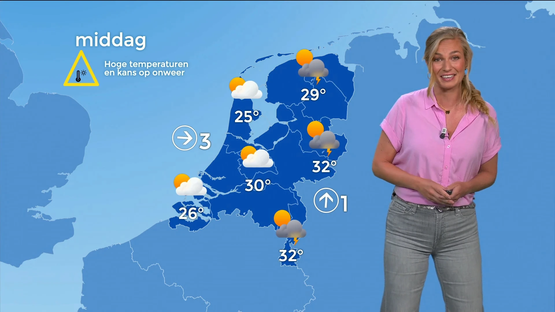 Broeierige zomerdag eindigt met hevige onweersbuien