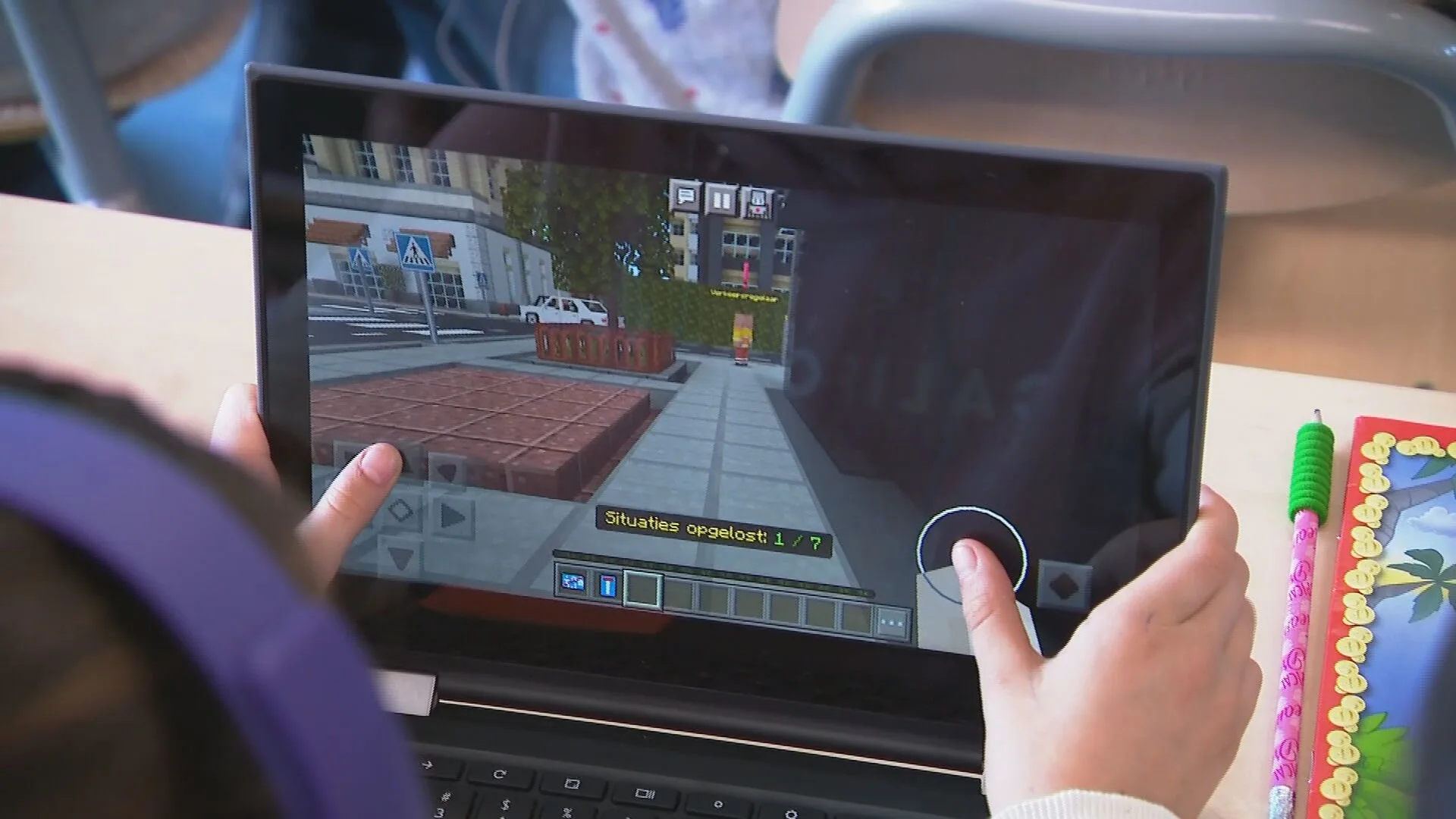 Kinderen krijgen verkeersles via speciaal Minecraft-spel