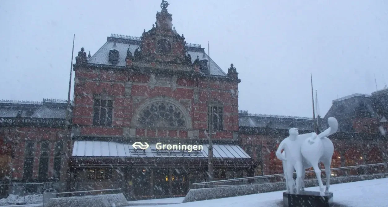 Sneeuwpret in het noorden van het land