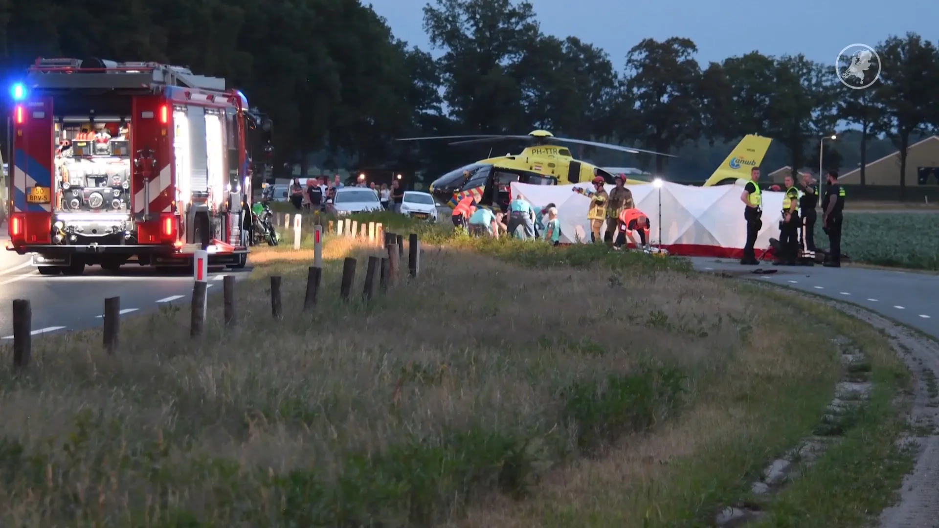 Vrouw (55) overleden bij motorongeluk Bergentheim, man (57) zwaargewond