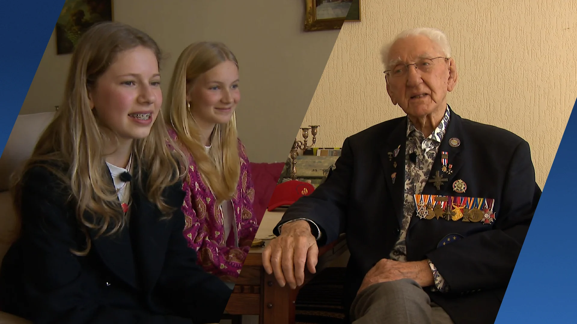 Bijzonder: Merle en Olivia bedanken veteraan Willem (98) voor vrijheid met brief
