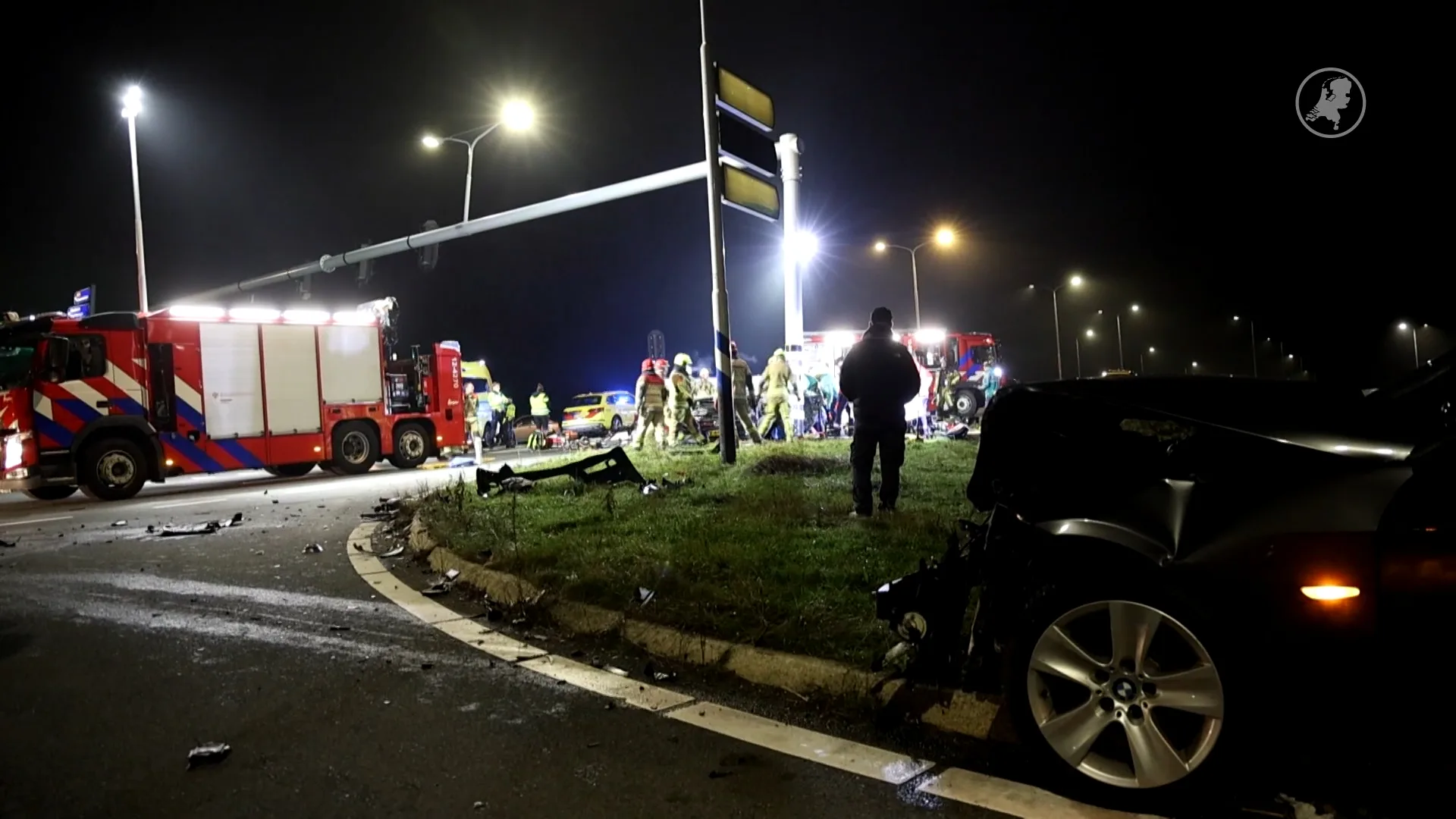 Drie gewonden bij ernstig ongeval op A9 bij Lijnden