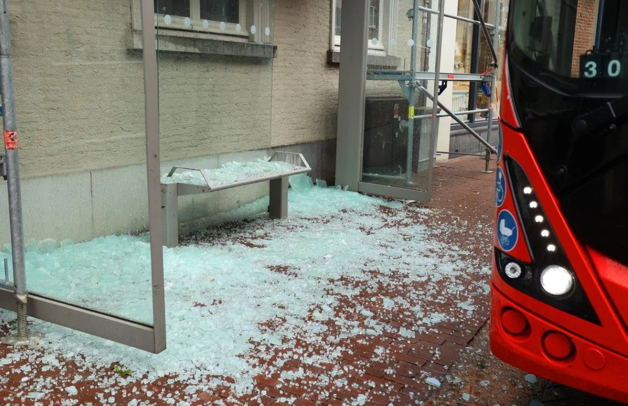 Stadsbus ramt bushalte in Den Bosch, zes gewonden: 'Slachtoffers trokken wit weg'