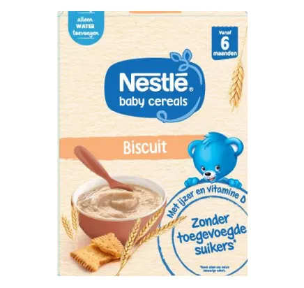 Waarschuwing babykoekjes om verkeerde verpakking, allergeen niet vermeld