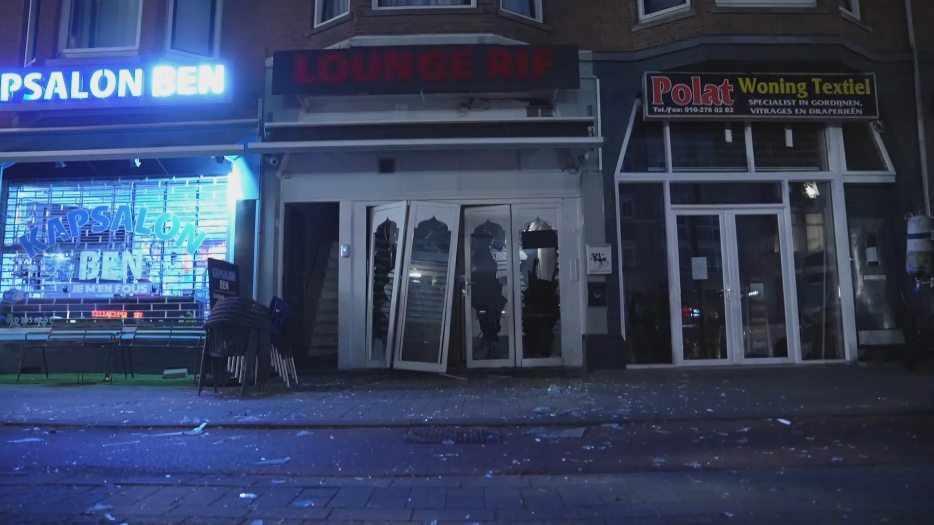Flinke ravage na explosie bij shishalounge in Rotterdam