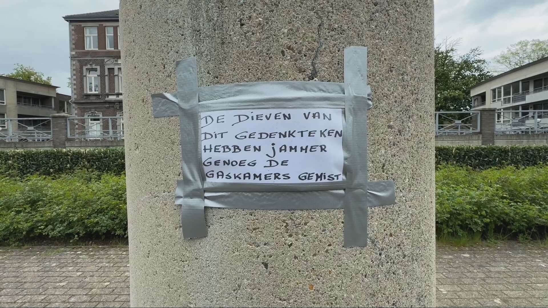 Dieven stelen bronzen oorlogsmonument, buurt woest