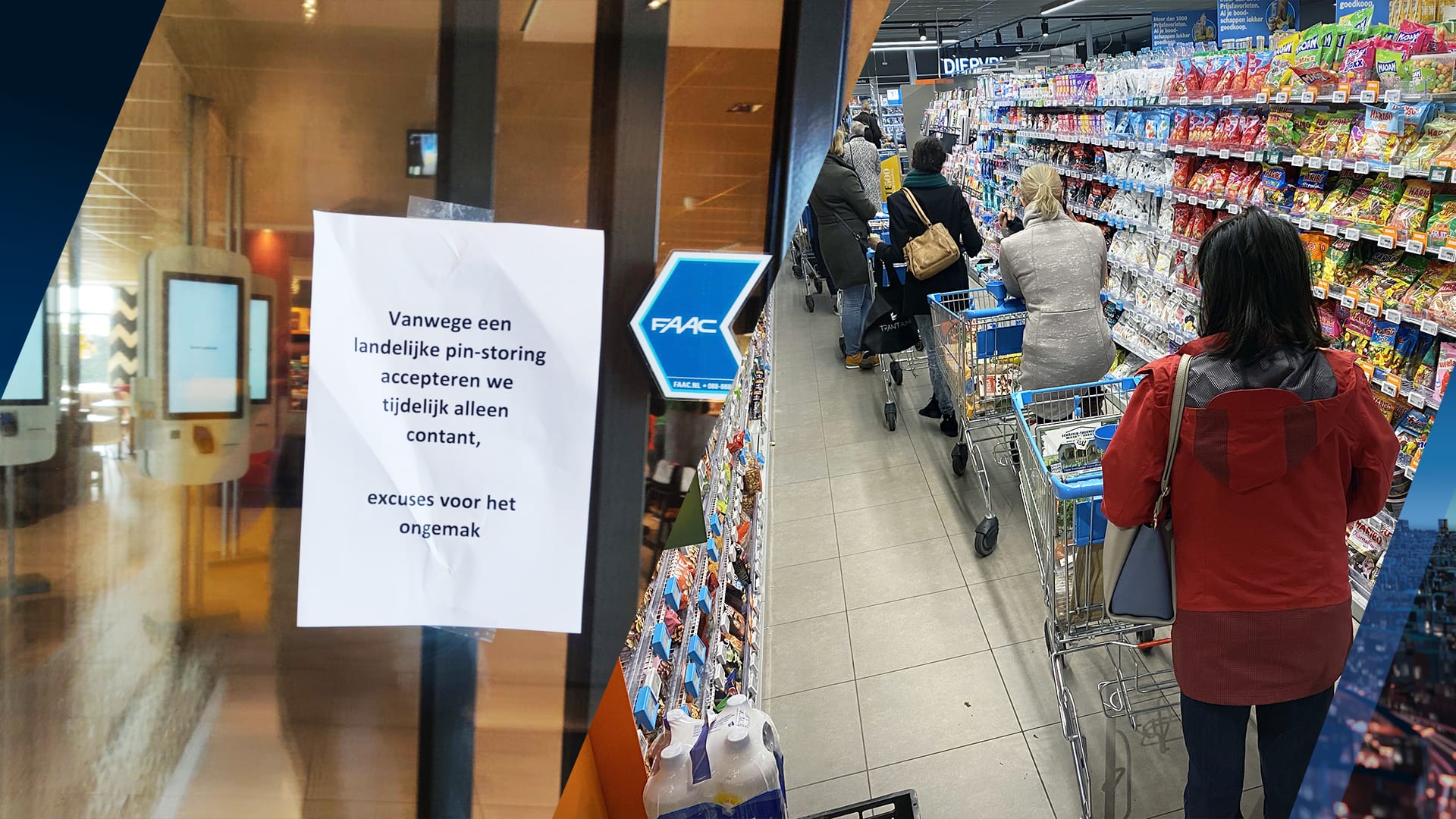 Landelijke pinstoring veroorzaakt lange rijen in winkels, grootste problemen voorbij