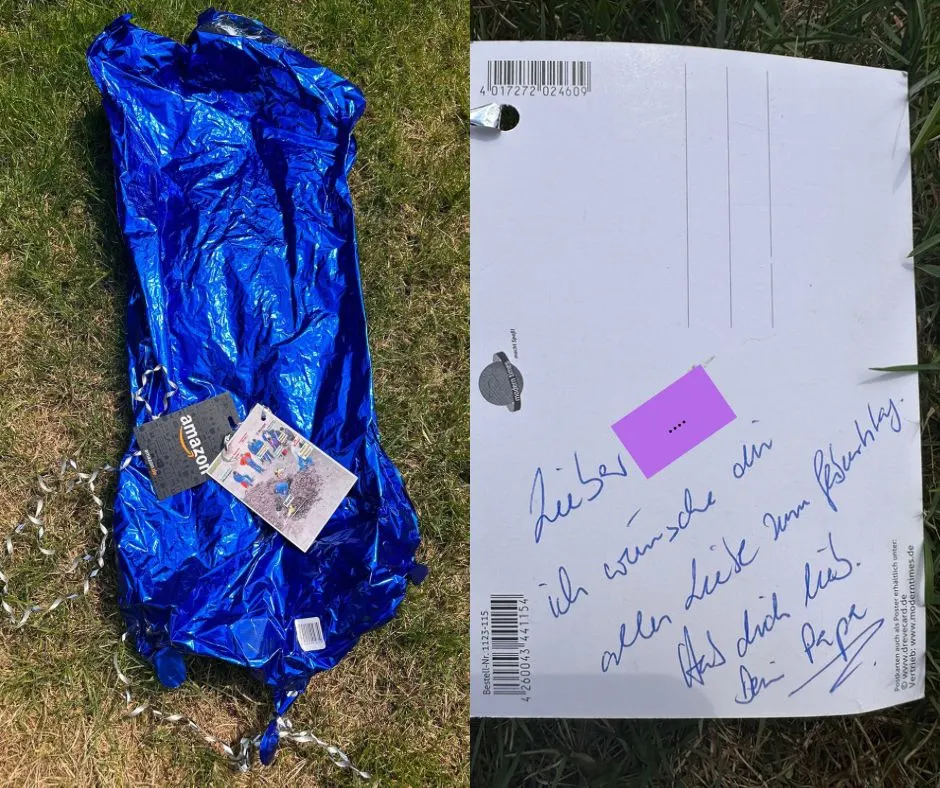 Wensballon met waardebon landt in Twentse tuin: 'Wie is zijn cadeau kwijt?'