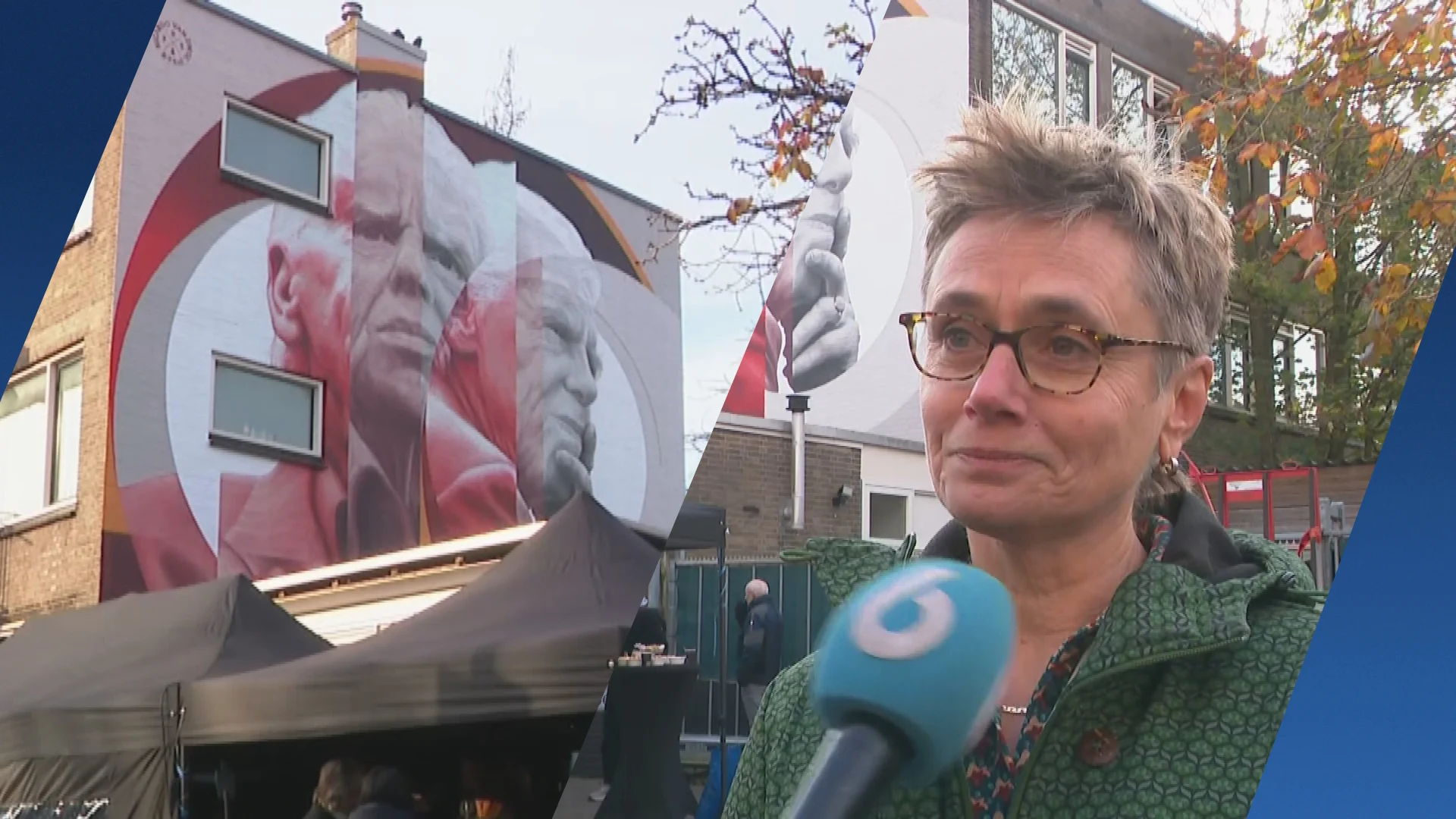 Familie Leo Beenhakker dankbaar voor muurschildering in Rotterdam: 'Dit is pa'