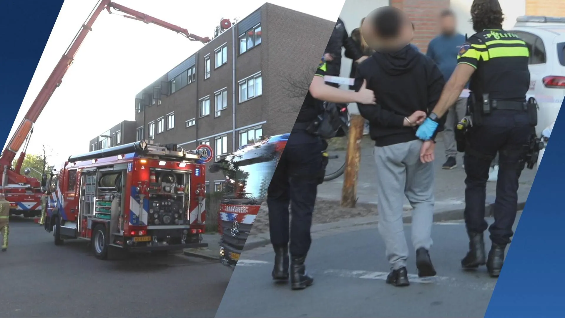 Twee gewonden bij woningbrand Den Haag, politie houdt verdachte aan