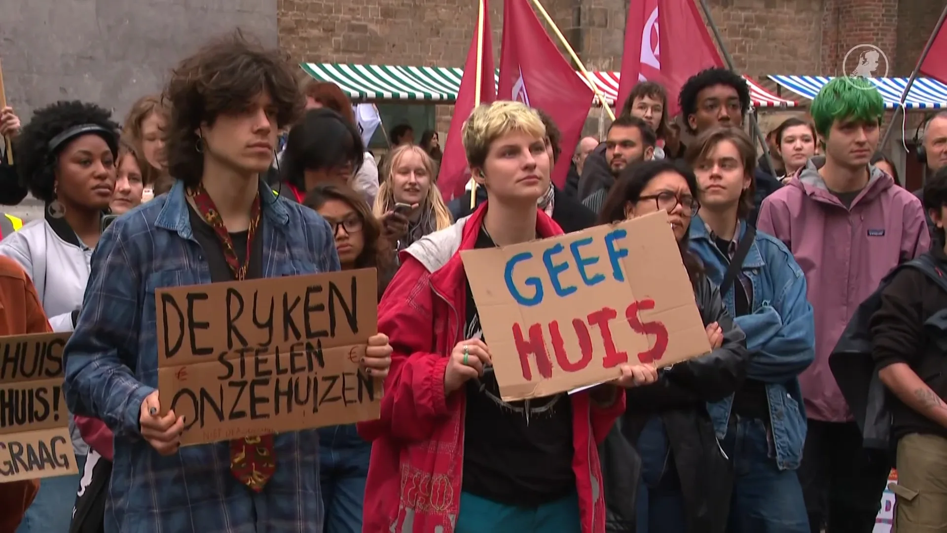 Studenten aanwezig bij woonprotest in Utrecht