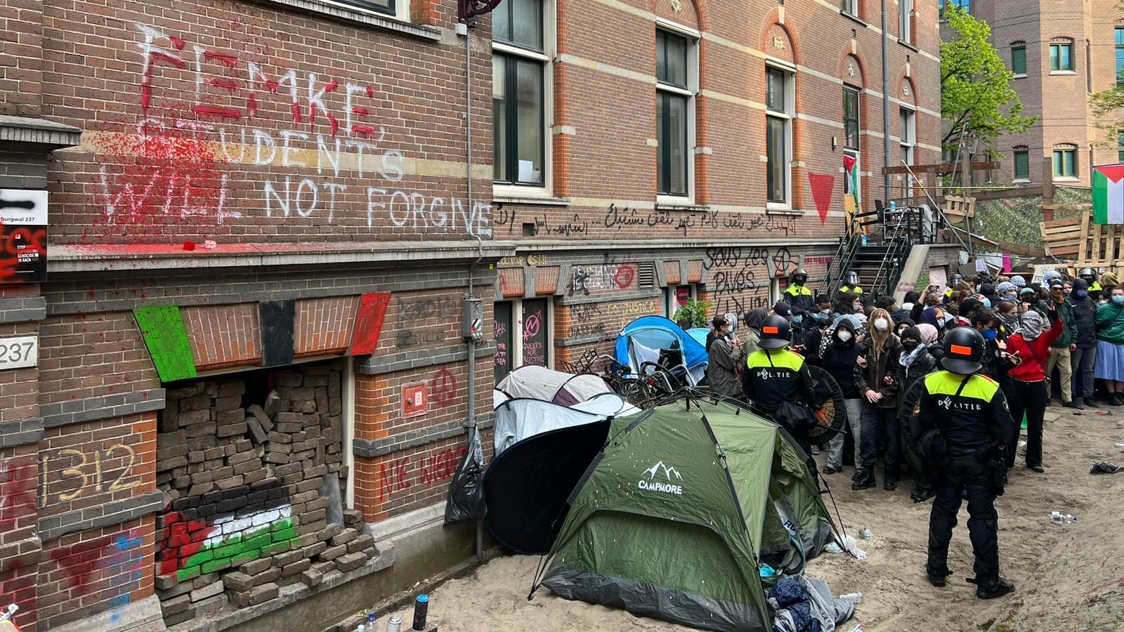 UvA schat totale schade pro-Palestijnse protesten op ruim vier miljoen euro