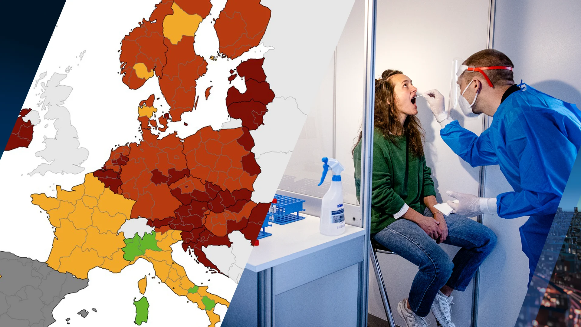 Voor het eerst is bijna heel Nederland donkerrood op Europese coronakaart