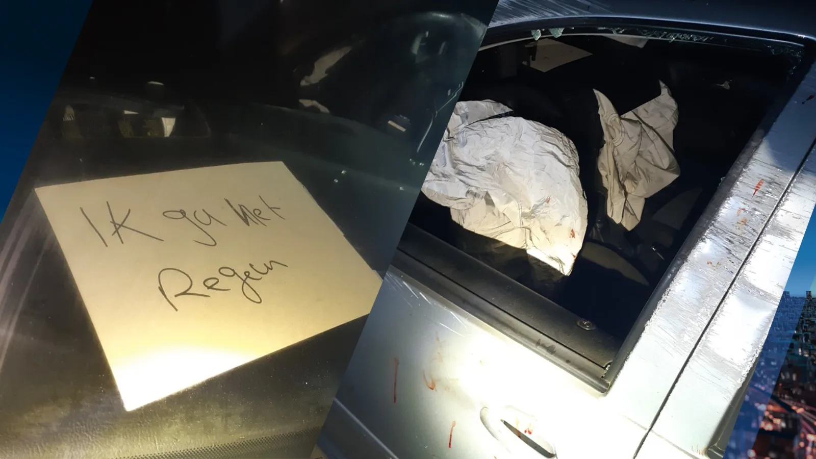 Gecrashte auto leeg achtergelaten met briefje achter de ruit: 'Ik ga het regelen'