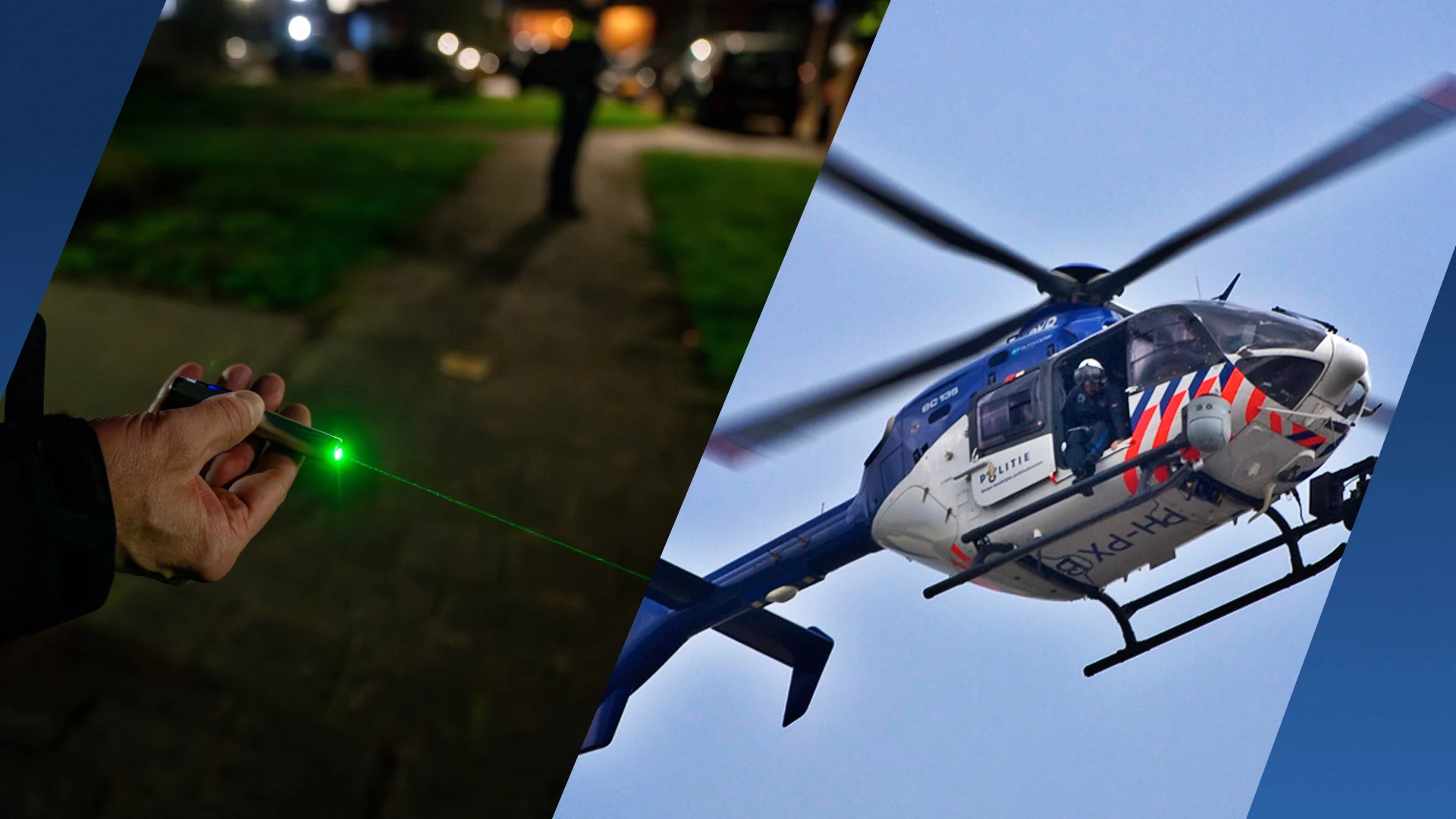 Levensgevaarlijk: 'politiehelikopter beschenen met laserlampje in Deventer'