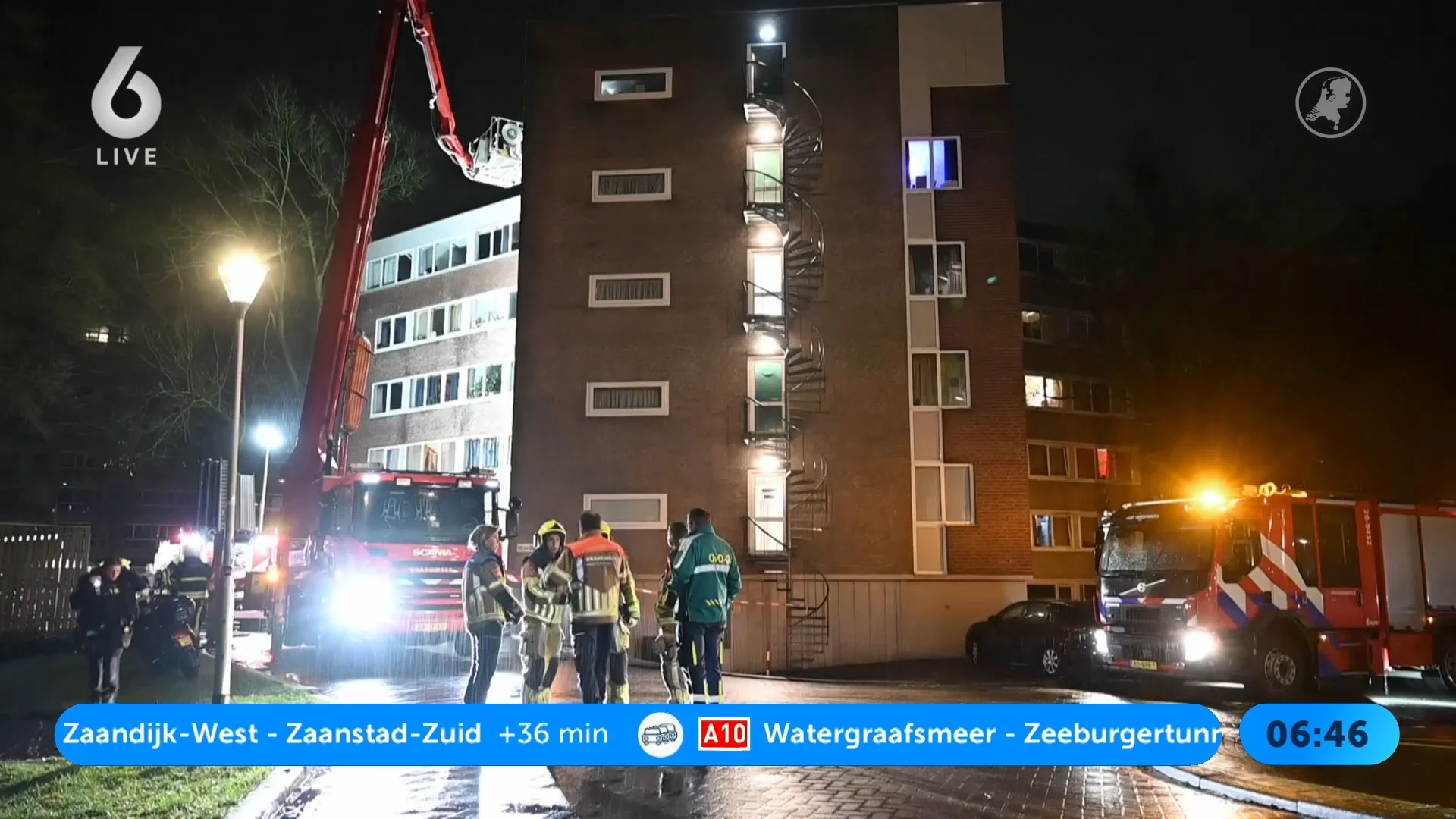 Grote brand in flatgebouw Tilburg