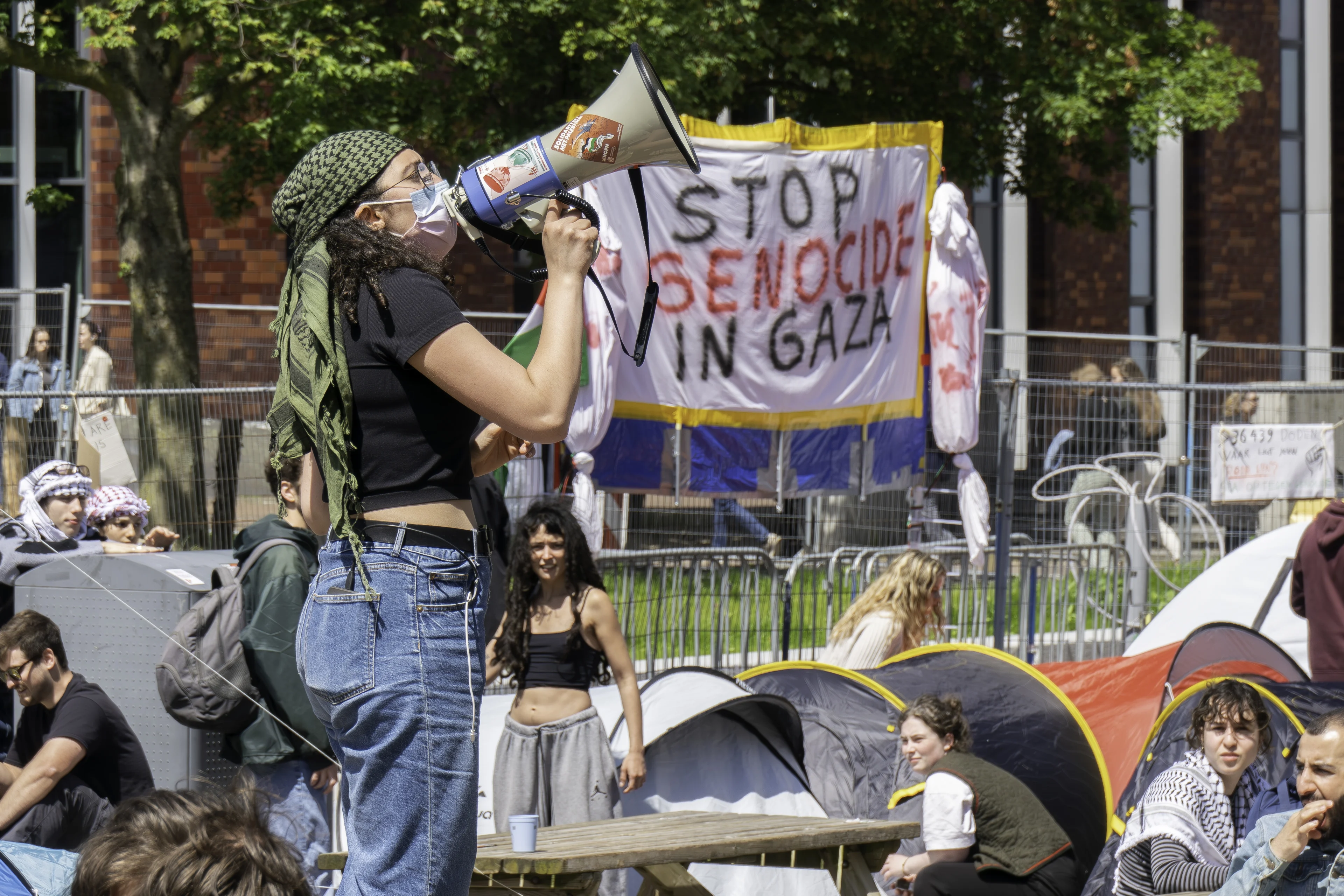 Demonstranten VU vertrokken vanaf tentenkamp na ontbinding