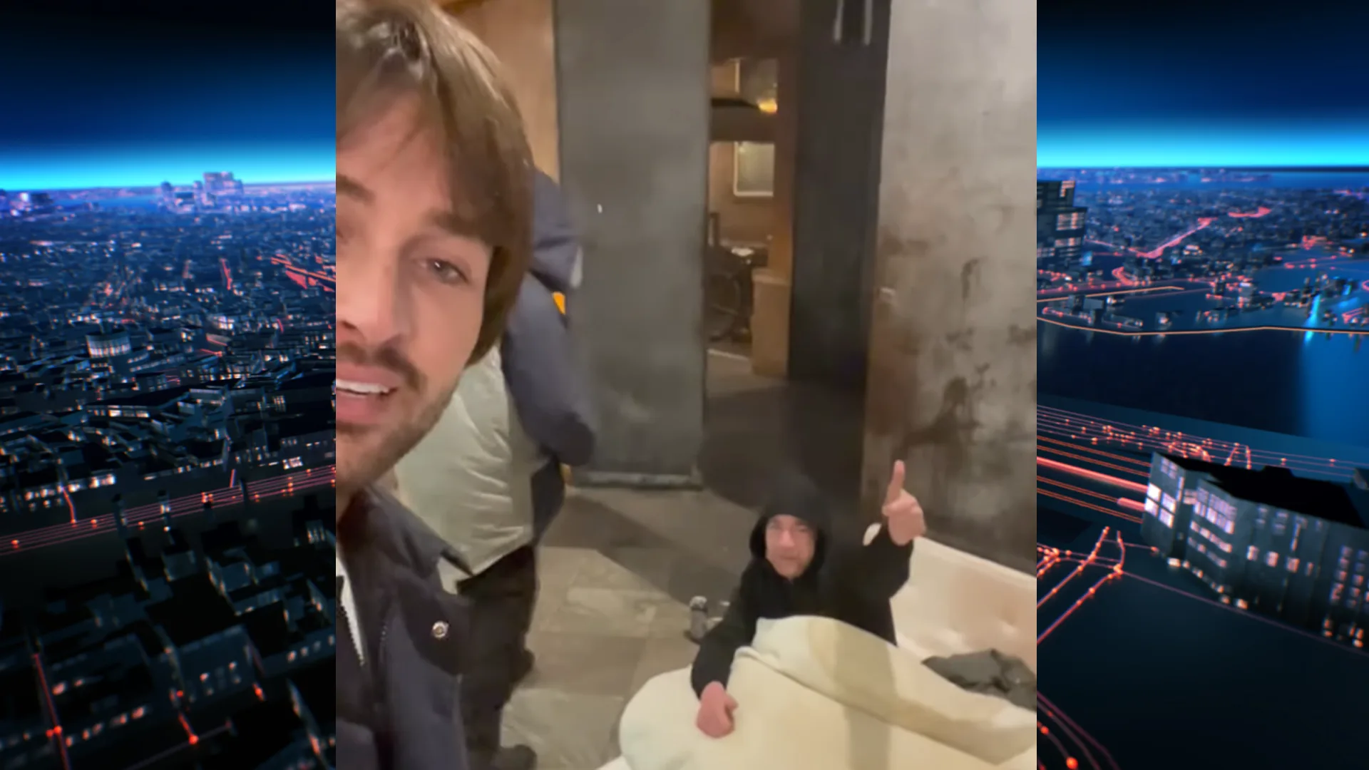 Dave Roelvink geeft peperduur matras weg aan daklozen voor zijn woning