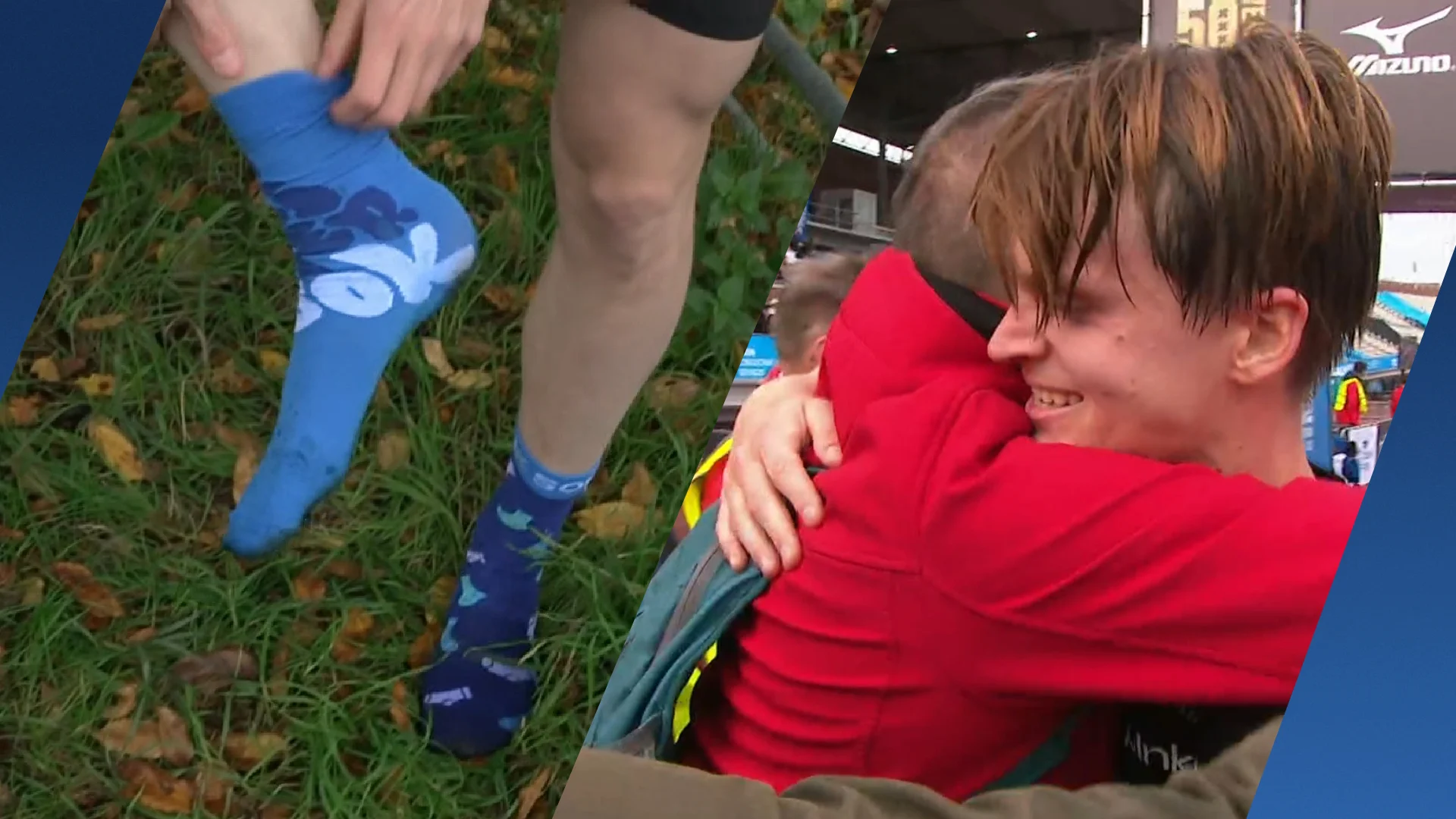 Chris rent de Amsterdamse marathon voor een goed doel, op zijn sokken